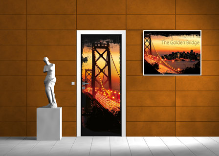 Golden Gate Bridge City Urban Door Mural Photo Wallpaper 422VET