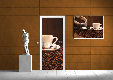 Sack Full of Coffee Beans Door Mural Photo Wallpaper 291VET