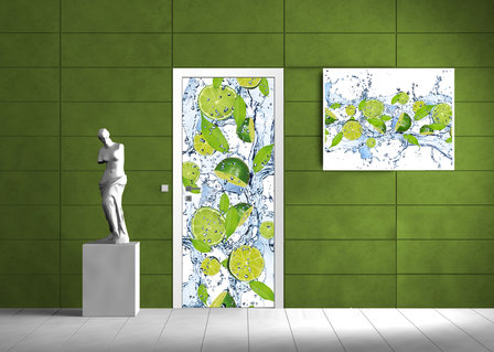 Fresh Limes Door Mural Photo Wallpaper 288VET