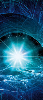 Blue Abstract Supernova Door Mural Photo Wallpaper 180VET