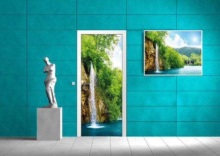 Landscape Rural Lake Door Mural Photo Wallpaper 145VET