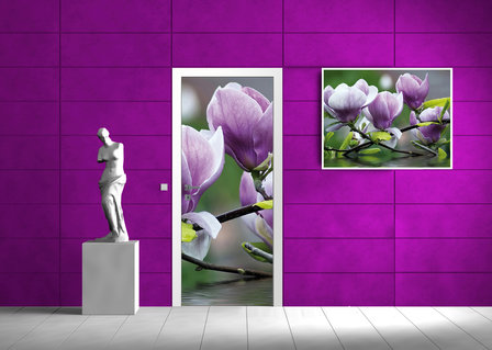 Flowers Door Mural Photo Wallpaper 160VET