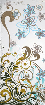 Floral Pattern Door Mural Photo Wallpaper 037VET