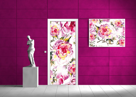 Flowers Flower Floral Landscape Door Mural Photo Wallpaper 185VET