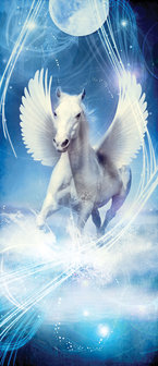 Pegasus on Blue Background Door Mural Photo Wallpaper 588VET