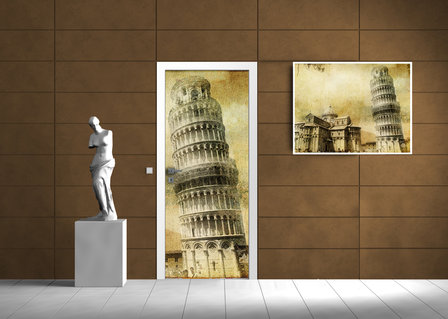Vintage Art Pisa City Urban Door Mural Photo Wallpaper 195VET
