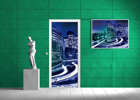 City Urban Door Mural Photo Wallpaper 215VET