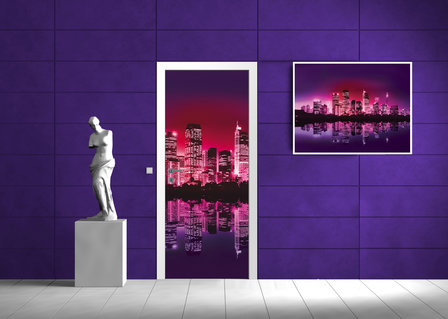 City Urban Door Mural Photo Wallpaper 220VET