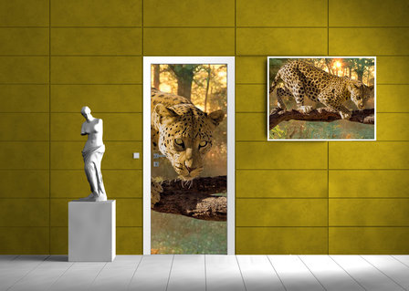 Jaguar Forest Woods Door Mural Photo Wallpaper 242VET