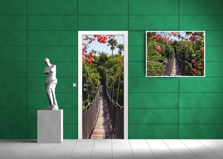 Bridge over the Jungle Door Mural Photo Wallpaper 250VET