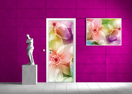 Flowers Flower Floral Door Mural Photo Wallpaper 421VET