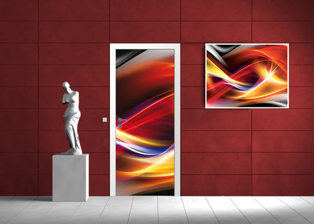 Abstract Colours Door Mural Photo Wallpaper 424VET