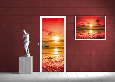 Sea Beach Sand Landscape Door Mural Photo Wallpaper 263VET