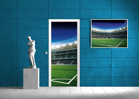 Football Pitch Door Mural Photo Wallpaper 324VET