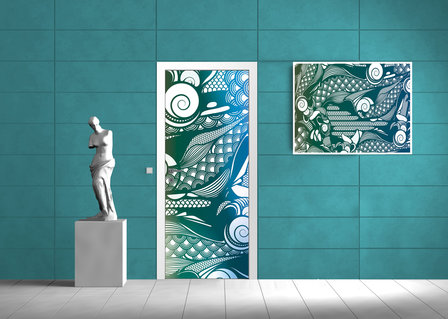 Abstract Art Door Mural Photo Wallpaper 1421VET
