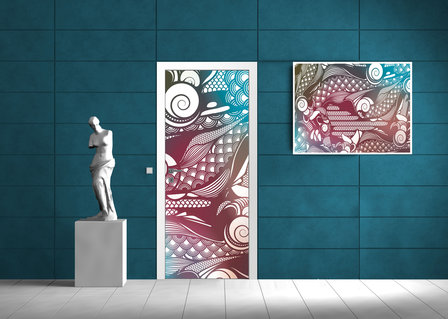 Abstract Art Door Mural Photo Wallpaper 1422VET