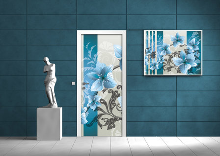 Flowers Flower Floral Door Mural Photo Wallpaper 1205VET