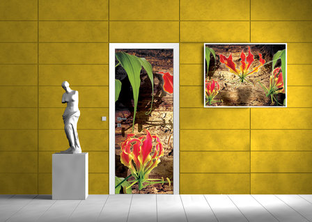 Flowers Flower Floral Door Mural Photo Wallpaper 1393VET