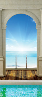 Sea Beach Sand Landscape Door Mural Photo Wallpaper 1527VET