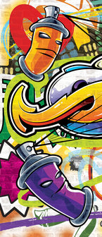 Colourful Graffiti Door Mural Photo Wallpaper 1400VET