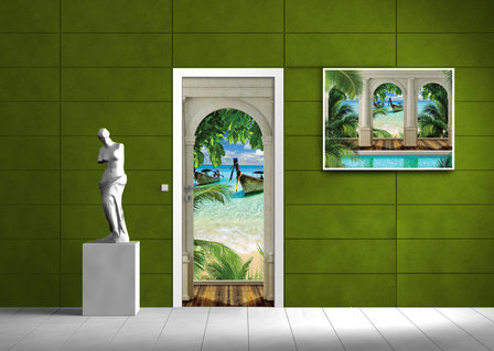 Sea Beach Sand Landscape Door Mural Photo Wallpaper 1525VET