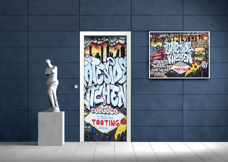 Best Burgers Graffiti Door Mural Photo Wallpaper 2154VET