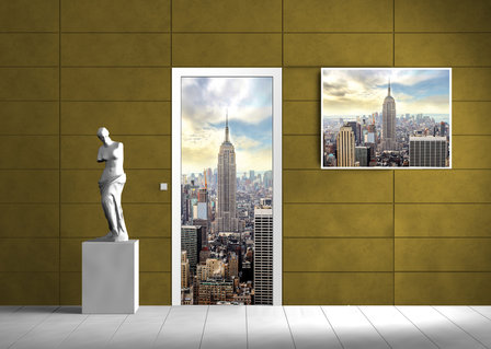 New York Panorama Door Mural Photo Wallpaper 2317VET