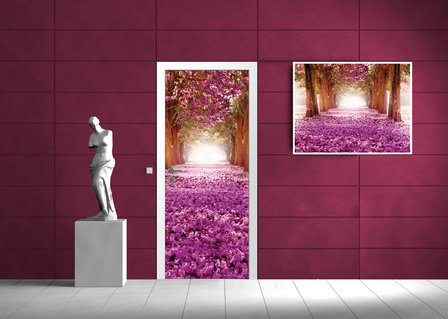 Pink Avenue Door Mural Photo Wallpaper 2378VET