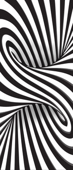 White and Black 3D Swirl Door Mural Photo Wallpaper 2258VET