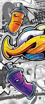 Colourful Graffiti Door Mural Photo Wallpaper 2295VET