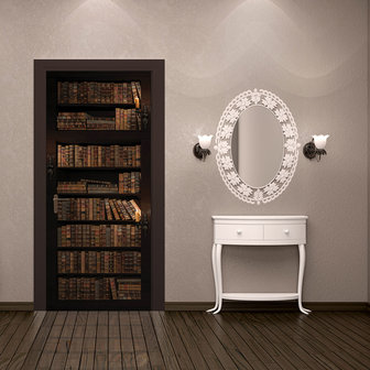 Library Full of Books Door Mural Photo Wallpaper 3690VET