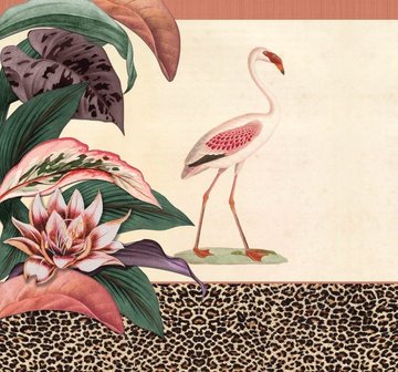 Mijke Konijn Flamingo &amp; Leopard 200390 (FREE Glue Included!)