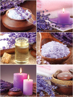 Lavender Collage Photo Wall Mural 10451VEA