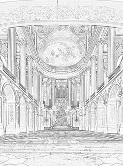 Great Hall Ballroom in Versaille Photo Wall Mural 10690VEA