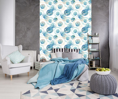 Blue Leaves Photo Wall Mural 10746VEA