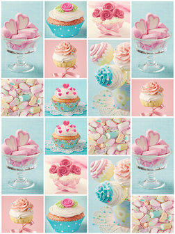 Colourful Cupcakes and Biscuits Photo Wall Mural 10446VEA