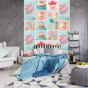 Colourful Cupcakes and Biscuits Photo Wall Mural 10446VEA