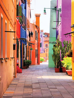 Venice - Burano Streets Photo Wall Mural 10745VEA