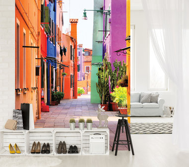 Venice - Burano Streets Photo Wall Mural 10745VEA