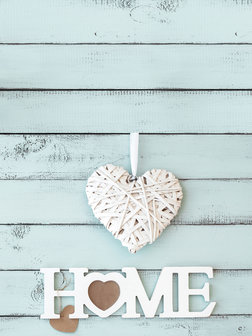 Heart on Wood Planks Photo Wall Mural 10686VEA