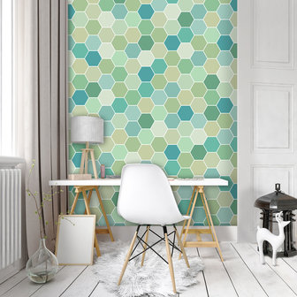 Celadon Mosaic Photo Wall Mural 10696VEA