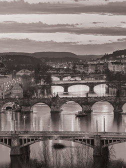 Prague Bridges over Vltava Photo Wall Mural 10718VEA
