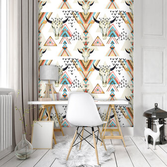 Skulls and Triangles Photo Wall Mural 10727VEA