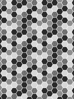 Hexagon Mosaic Photo Wall Mural 10731VEA