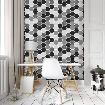 Hexagon Mosaic Photo Wall Mural 10731VEA