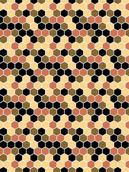 Hexagon Mosaic Photo Wall Mural 10732VEA
