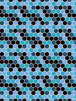 Hexagon Mosaic Photo Wall Mural 10733VEA