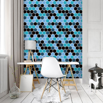 Hexagon Mosaic Photo Wall Mural 10733VEA