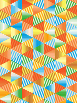Colourful Triangles Photo Wall Mural 10758VEA