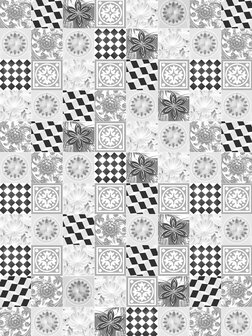 Black and White Tiles Photo Wall Mural 10855VEA